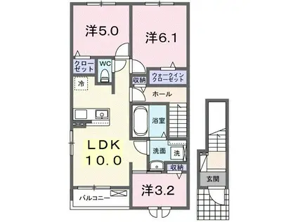 セリーンガーデン III(3LDK/2階)の間取り写真