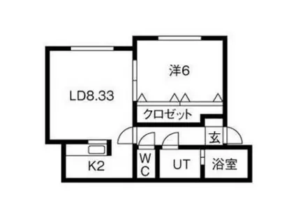 サニープレイスI(1LDK/1階)の間取り写真