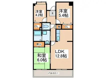 ル・ノード(3LDK/2階)の間取り写真