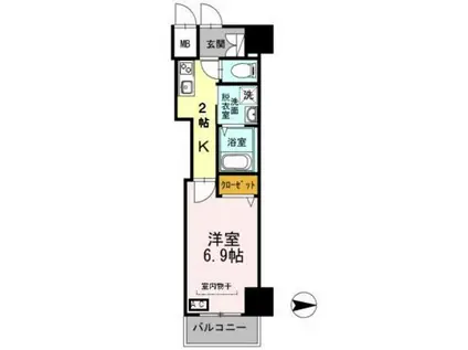 TERRACE(1K/11階)の間取り写真