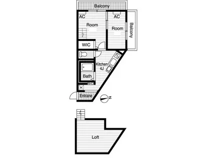 RKレジデンス宮田町(2K/2階)の間取り写真