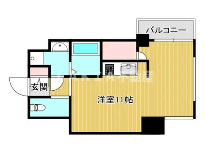 ドゥーエ南堀江(ワンルーム/8階)の間取り写真