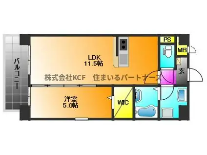 エル・グリシーヌ(1LDK/7階)の間取り写真