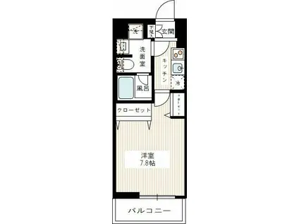 REALIZE蒲田II(1K/3階)の間取り写真
