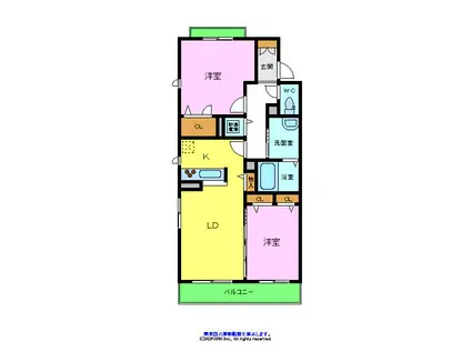 シャーメゾン三国ヶ丘(2LDK/2階)の間取り写真