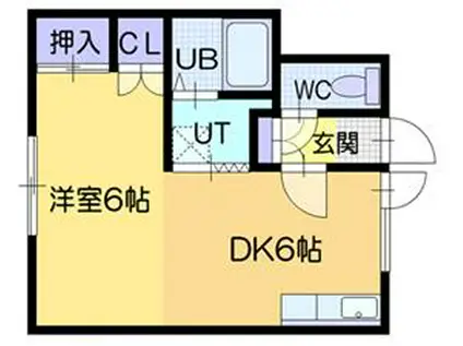 平成IIIA(1DK/3階)の間取り写真