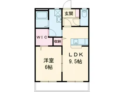 ブロードタウン神野II E(1LDK/2階)の間取り写真