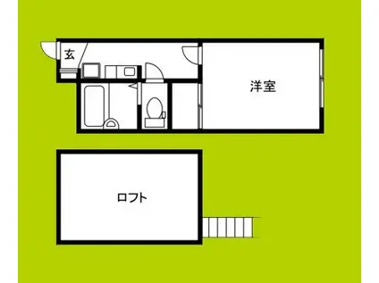 DU SOLEIL(1K/2階)の間取り写真