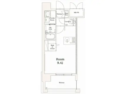 エンクレスト香椎駅前(ワンルーム/9階)の間取り写真