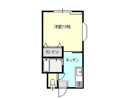 メゾンレオ(1K/1階)の間取り写真