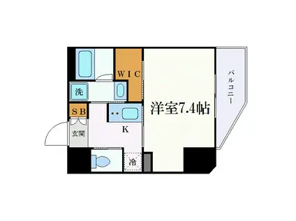 ベルシード東十条ツインズB(1K/5階)の間取り写真