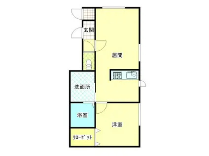 アーバンヒルズ(1LDK/2階)の間取り写真