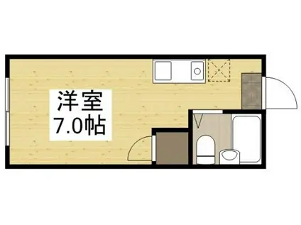 シャルマンファイブ(ワンルーム/1階)の間取り写真