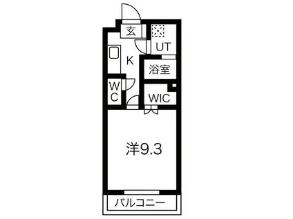 シェルグレイス(1K/1階)の間取り写真