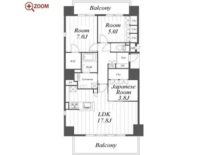 サンクレーア川名(3LDK/2階)の間取り写真