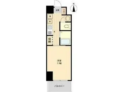 S-FORT神宮南(1K/7階)の間取り写真