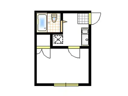 サンパレス(1K/2階)の間取り写真