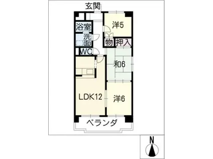 シャロウェルプリモ(3LDK/4階)の間取り写真