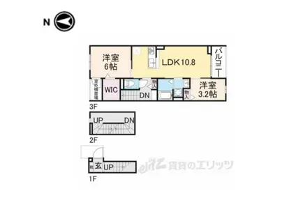 EXCEED宝塚(2LDK/3階)の間取り写真