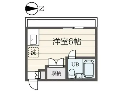 グレイスハイム(ワンルーム/2階)の間取り写真