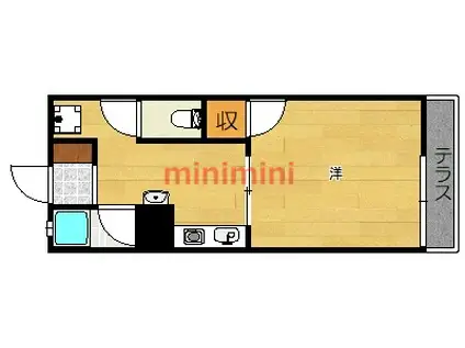 茨木ハイツ(1K/2階)の間取り写真