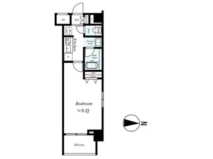レガスタ錦糸町(1K/3階)の間取り写真