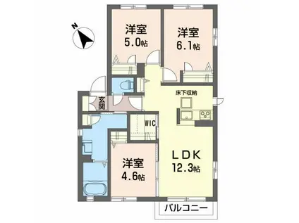 コトー・コバ(3LDK/1階)の間取り写真