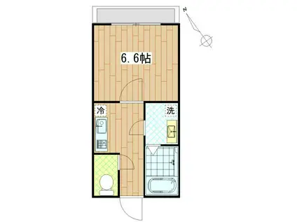 SGクレストせんげん台(1K/1階)の間取り写真