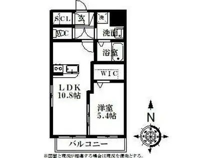 BELLE元浜(1LDK/3階)の間取り写真