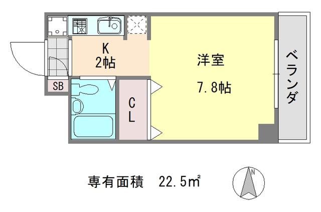 エデン神殿(1K/4階)の間取り写真