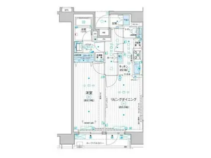 メインステージ入谷IV(1LDK/15階)の間取り写真
