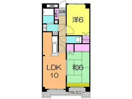 TGビル(2LDK/5階)の間取り写真