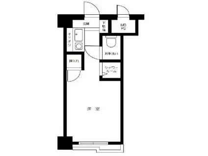 日神パレステージ亀戸第二(ワンルーム/3階)の間取り写真