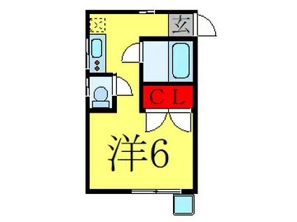 ビーグル上池袋(ワンルーム/1階)の間取り写真