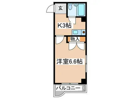 プロミネンスNENOYA(1K/4階)の間取り写真