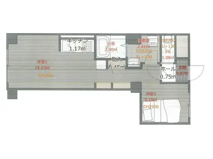 経堂ダイカンプラザII(1LDK/2階)の間取り写真