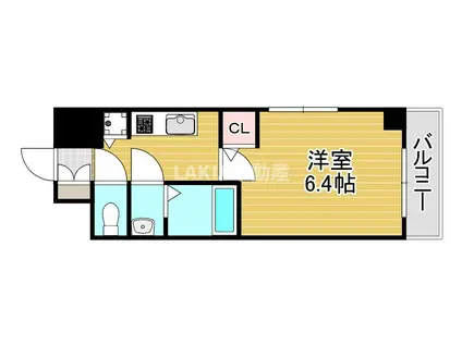 エスリード京橋ウエスト(1K/11階)の間取り写真