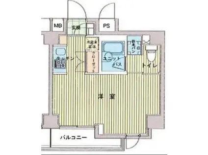 エルニシア蔵前(1K/7階)の間取り写真