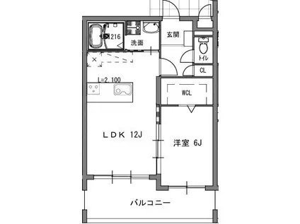 PHOENIX福津BAYSIDE(1LDK/5階)の間取り写真