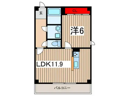 BLESS GARDEN THE RESIDENCE(1LDK/3階)の間取り写真