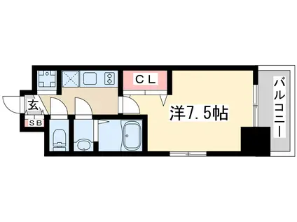 ラグゼ新大阪アルファ(1K/8階)の間取り写真