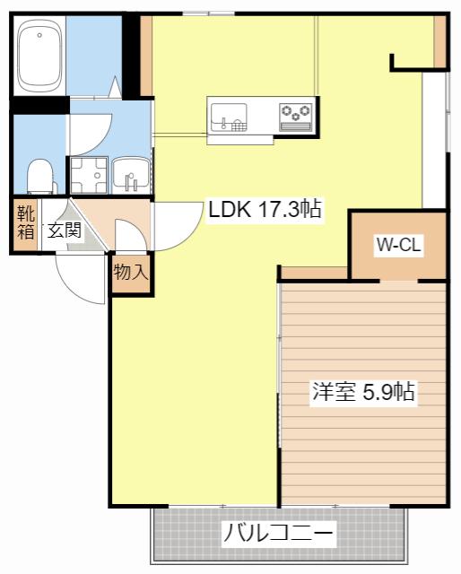 MAISON ITO(1LDK/2階)の間取り写真