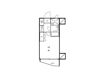 ダイヤパレスアクティブ・シティ本厚木(1K/2階)の間取り写真