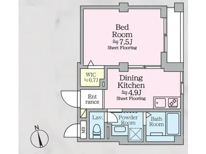 PIXIE HOLLOW(1DK/1階)の間取り写真