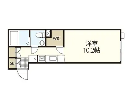 パインツリー立戸(ワンルーム/1階)の間取り写真