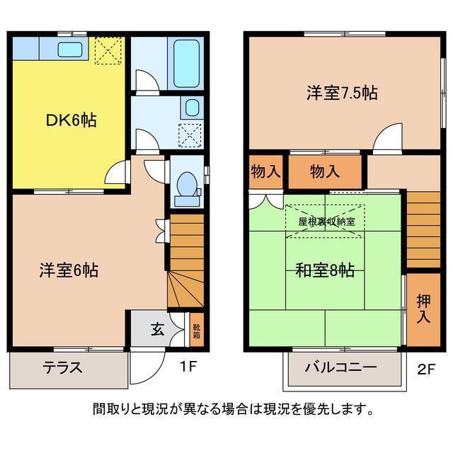 ローレル寺尾(3DK/1階)の間取り写真