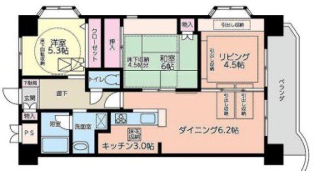 ルネス・アンティーム(3LDK/2階)の間取り写真