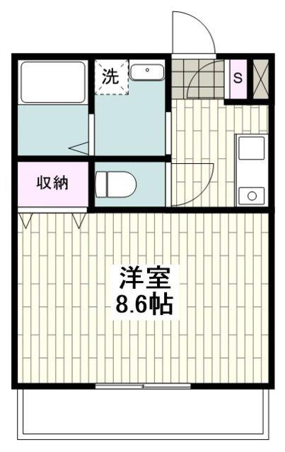 メゾン夢見ヶ崎(1K/1階)の間取り写真