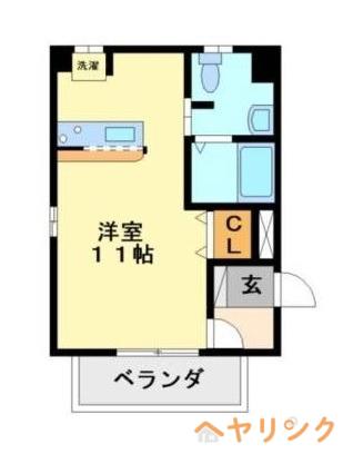 MARCHE III(ワンルーム/4階)の間取り写真