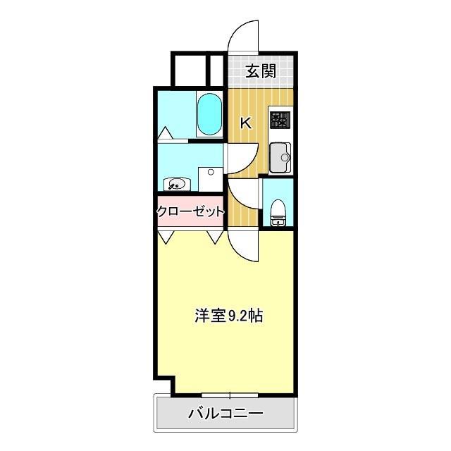 ヴィガラス永田町(1K/6階)の間取り写真